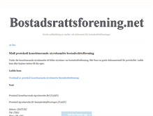 Tablet Screenshot of bostadsrattsforening.net